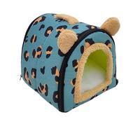 Plush Hamster Bed, Cute Hedgehog House, Small Animal Bed, Hedgehog Sleeping Bed, Small Pet Cave Bed, Multipurpose Non-Slip Ferret Nest for Hamster, Bunny, Ferret, Sugar Glider