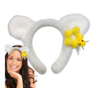 Plush Headband Accessory, Spa Makeup Hairband, 6,1 x 1,18 in Slim, Soft Bear Ears Style, Stretchy Comfortable Fit for Face, Washing, Fashion, Styling, Women, Girls