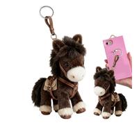 Plush Horse - 7.09 Inches, Horse Keychain Stuffed Animal Pendant, Cute Collectible Design | Portable Bag Charm Accessory, Stuffed Animal Keychain, Plush Pendant For Backpack, Purse, Handbag, Gift