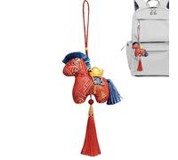 Plush Horse Doll, Auspicious Keepsake Ornament, 3.94 Inches Stuffed Toy with Soft PP Cotton, Short Plush Figure, Gift Accessory with Cute Design, Horse for Women Students