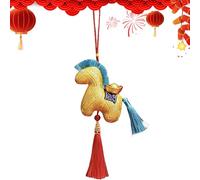 Plush Horse Doll, Auspicious Keepsake Ornament, 3.94 Inches Stuffed Toy with Soft PP Cotton, Short Plush Figure, Gift Accessory with Cute Design, Horse for Women Students