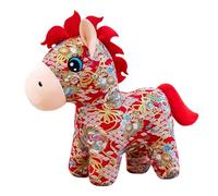 Plush Horse - Huggable Soft Cuddly Doll | Year of the Horse Plush Toy with Skin-Friendly Material, Perfect for Sofa Bed Couch Desk Collecting Present Friends Birthday Present, 25cm Red Koi, Red Crane