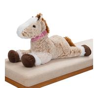 Plush Horse Pillow - Cute Animal Stuffed Toy for Comfort | Soft Fabric Body with Huggable Cushion Design, Textile Exterior, Decorative Bed Accessory for Bedroom Living Room Nursery Gift Use