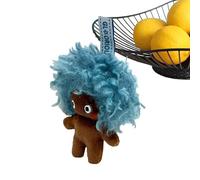 Plush Keychain - Cute Soft Toy Bag Charm with Afro Design | Mini Stuffed Accessory for Kids Classroom, Party Favors, or Holiday , Perfect for Valentine’s Day, Christmas, Easter, Birthday Present