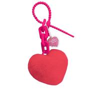Plush Keychains, Heart Keyring, Soft Charm Pendant Bag Fob Accessory, Cute Key Chain, for Teens, Youth, Girls, Women, Boys, Friends, Family, Backpack, Handbag, Color Strawberry, Blue, Pink