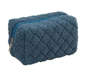 Plush Makeup Bag Simple and Cute Large Capacity Pencil Case Student Stationery Box(B)