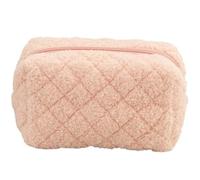 Plush Makeup Bag Simple and Cute Large Capacity Pencil Case Student Stationery Box(D)