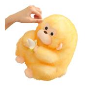 Plush Monkey Doll - Short Plush PP Cotton 30 cm | Cute Stuffed Animal Banana Holding Toy | Soft Decorative Cushion Gift For Kids Birthday Bedroom Living Room Bedside Shelf Display