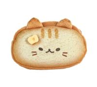 Plush Pencil Case - Cat Toast Style Organizer, Cartoon Aesthetic Bag, Soft Material Storage Pouch, Lightweight Zipper Design | School Kindergarten Supplies Kit, Kids Teen Accessories, Cute Stationery