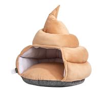 Plush Pet Supplies | Small Dog Bed | Portable Sleeping Cat House | Cozy Cat Cave | Poop Shape Comfy Pet Bed | Durable and Washable Pet Cave Design for Cats and Small Dogs Relaxation