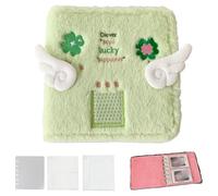 Plush Photo Album Binder Picture Collector, Cute Soft Cover Folio Scrapbook with 20 Refillable Pages, Portable Multi-Pocket Memory Cards Book, Gift for Friends Family