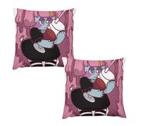 Plush Pillow Case Cojines Salon Modernos Halloween - Cartoon Girl - Syringes - Pink - Fundas Cojines 18 "x18 " , Cojines Marineros , Almofadas Para Sofá - Peluche Suave, Cierre Invisible