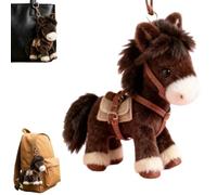 Plush Pony Charm & Keychain,Soft Fluffy Horse Pendant,Cute Pony Shape Backpack Ornament,Good Luck Gift for Festival,New Year (1PCS)