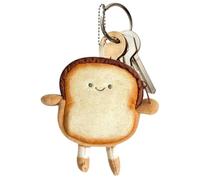 Plush Purse Charm, Cute Storage Pouch, Toast Keychain Bag Soft Mini Organizer, for Earphones Keys Small Items Women Girlfriend Teen Mother Handbag Backpack Use 4.72x1.18x5.12 pulgadas