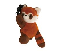 Plush Red Panda Cross Body Bag, Soft Furry Animal Purse with Zipper Pocket, Adjustable Strap Travel Companion for Kids, Teens, and Animal Lovers of All Ages, 13.78 Inches