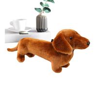 Plush Sausage Dog - Handcrafted Soft Puppy Doll, Miniature Animal REPLICaA, Adorable Room Decoration, Collectible Toy For Kids | Girls Boys Holiday Celebration