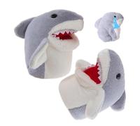Plush Shark Hand Puppet - Interactive, Mouth-Opening, 2-Pack