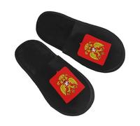 Plush Shoes Escudo De Armas De La Federación De Rusia Peluche Confort Zapatos De Algodón Portátil Felpa Pantuflas Para Invierno Spa Otoño M