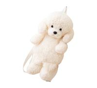 Plush Shoulder Bag | Velvet + PP Cotton, 35 cm, 300 g | Cute Dog Purse | Soft Cartoon Animal Puppy Backpack For Women & Girls, , riferimento alla descrizione
