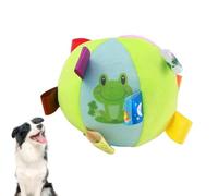 Plush Squeaky Dog Ball - 4.72 Inches Soft Chew Toy, Voice Teether, Interactive Pet Toy | Long Lasting Training Fetch Play Accessory for Puppies Dogs Small Medium Large Healthy Teeth Exercise Fun