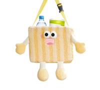 Plush Tissue Box Bag - Car Trash Can with Napkin Holder | Cute Cartoon Organizer for Backseat, 23x18cm Compact Design, Decorative Paper Storage Accessory for Girls Women