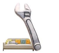 Plush Tool Toy, Stuffed Wrench Pillow Cushion, Soft Spanner Shape Throw Pillow with Comfortable Filling System, Fabric Home Decor Design, Novelty Tool Shape Cushion Style, Plush Toy for Sofa Use