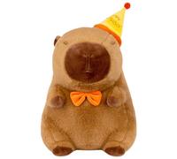 Plush Toy, Animal Doll, Capybara Birthday Stuffed Pillow with Hat, Soft Bedtime Hugging Gift 9.06 pulgadas for Girls Boys Teens Sisters Classmates Home Decor Nap Cushion Sofa Bed Room Companion