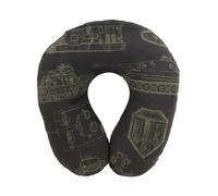 Plush travel pillow 'world of tanks' black logos, 36 cm