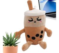 Plush Tumblerr Keychain - Bubble Tea Cup Ornament, 12cm Stuffed Backpack Key Chain | Cute Bubble Tea Plush for Kids, Boys, Girls, Friends, Children’s Day, Bag, Purse, Luggage Decoration