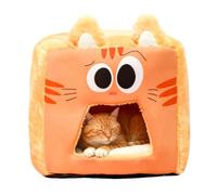 Plush Warm Pet Houses - Indoor Cat Nest, Enclosed Detachable Pets Sleeping Tent, Indoors Cat Soft Sleep Bed | Removable Kitten Bed For Living Room Home Apartment Farmhouse Garage Winter Warmth