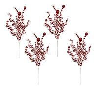 PLUSHCEWT 4 Piezas de Caramelos Navideños y Piruletas Decoraciones de Bastones Caramelo de Navidad Adorno Blanco Rojo Rizado de Lana para Arbol Colgante Artesanal Decoración del Hogar de La Fiesta