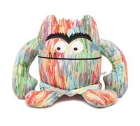 Plushie de monstruo de colores, juguete de peluche colorido para un estado de ánimo alegre y despreocupado, decoración de Halloween o cumpleaños, regalo para niños o niñas. (9,8 pulgadas)