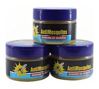 PLUSHOME Pack de 3 latas 100 gr Cada una de Gel de citronela Repelente de Mosquitos CITRONGEL CON ESENCIAS NATURALES