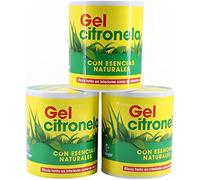 PLUSHOME Pack de 3 latas 95 gr Cada una de Gel de citronela Repelente de Mosquitos CITRONGEL CON ESENCIAS NATURALES