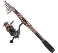 PLUSINNO Caña de Pescar telescópica con 2 carretes y Kit de Accesorios