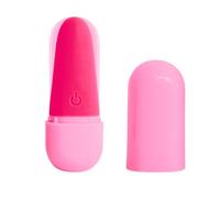 plusOne Masajeador Silencioso Rosa para uso Externo para Mujeres, Dispositivo Impermeable para el Bienestar Personal, muy Discreto, con 10 Modos de Vibración