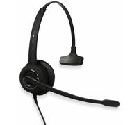plusonic 187938 6337-10.1P - Auriculares de Diadema con micrófono (USB, Mono, con Cable), Color Negro