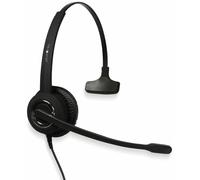 plusonic 187938 6337-10.1P - Auriculares de Diadema con micrófono (USB, Mono, con Cable), Color Negro