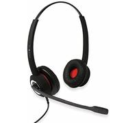 plusonic 192266 6337-10.2P_BBB - Cascos Auriculares de Diadema con micrófono (estéreo, con Cable USB), Color Negro