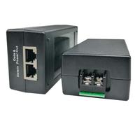 PLUSPOE Inyector Gigabit DC PoE+ | 12 V 24 V (12-36 V) Entrada CC | 50 V 30 W DC PoE+ Salida | Convertidor DC-DC + 802.3 af/at Adaptador de inyector solar PoE para ePMP2000/3000, Force400/425, Q61,