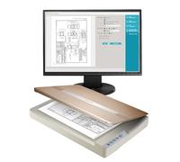 Plustek OpticSlim 1680 - Escáner plano de gran formato de alta velocidad, escanea el tamaño del tabloide en 3 segundos. La función de visualización Daul te permite comprobar rápidamente el efecto de