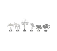 Pluto Design 6 Marcadores de copas Like a swede Plateado-metal