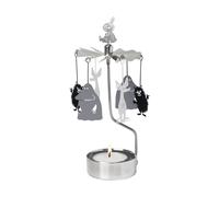 Pluto Design Portavelas giratorio amigos Mumin Plateado-metal