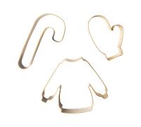 Pluto Design Set de 3 formas de galleta Winter Oro