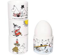 Pluto Design Set de 4 hueveras Mumin färg blanco con motivo