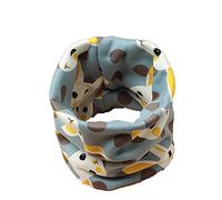 Pluto & Fox Braga Para El Cuello De Algodón Térmica Infantil Para Niños Y Niñas Doble Capa Con Dibujo Unisex Con Borreguito Forrado Por Dentro Para Invierno Cálido (Conejo Turquesa, Mayor de 2 Años)