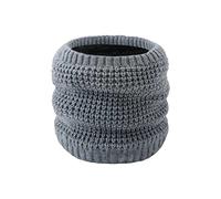 Pluto & Fox Braga Para El Cuello Térmica Unisex De Lana De Ganchillo Con Borreguito Por Dentro Para Invierno Cálido Pasamontañas Para Ciclista Motociclismo (Gris Claro)