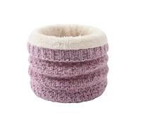 Pluto & Fox Braga Para El Cuello Térmica Unisex De Lana De Ganchillo Con Borreguito Por Dentro Para Invierno Cálido Pasamontañas Para Ciclista Motociclismo (Rosa)