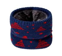 Pluto & Fox Braga Para El Cuello Unisex Con Diseño Navideño Con Forro Polar Para Invierno Cálido Pasamontañas Para Ciclista Motociclismo (Talla única, Azul)