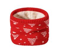 Pluto & Fox Braga Para El Cuello Unisex Con Diseño Navideño Con Forro Polar Para Invierno Cálido Pasamontañas Para Ciclista Motociclismo (Talla única, Rojo)